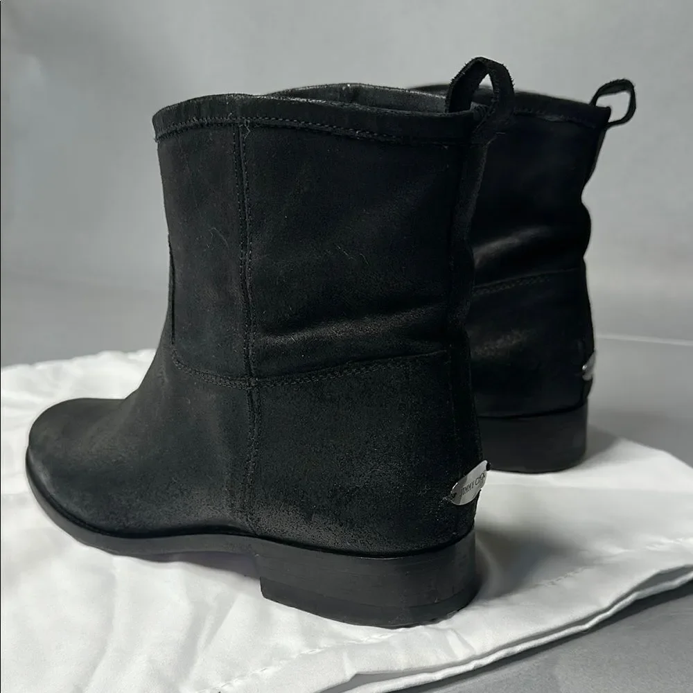 Authentic Jimmy Choo Ankle Booties | Black Suede | EU 38.5 | (A-1526)